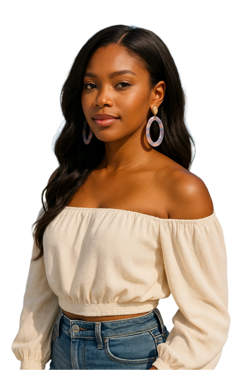 Amber Acrylic Hoops
