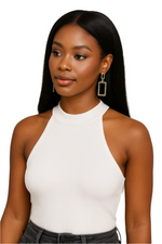 D Square Link Earrings